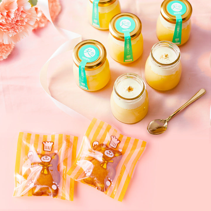 天空の低糖質プリン 碧 バニラ 6個入り 低糖質くまマドレーヌ TENKU SWEETS