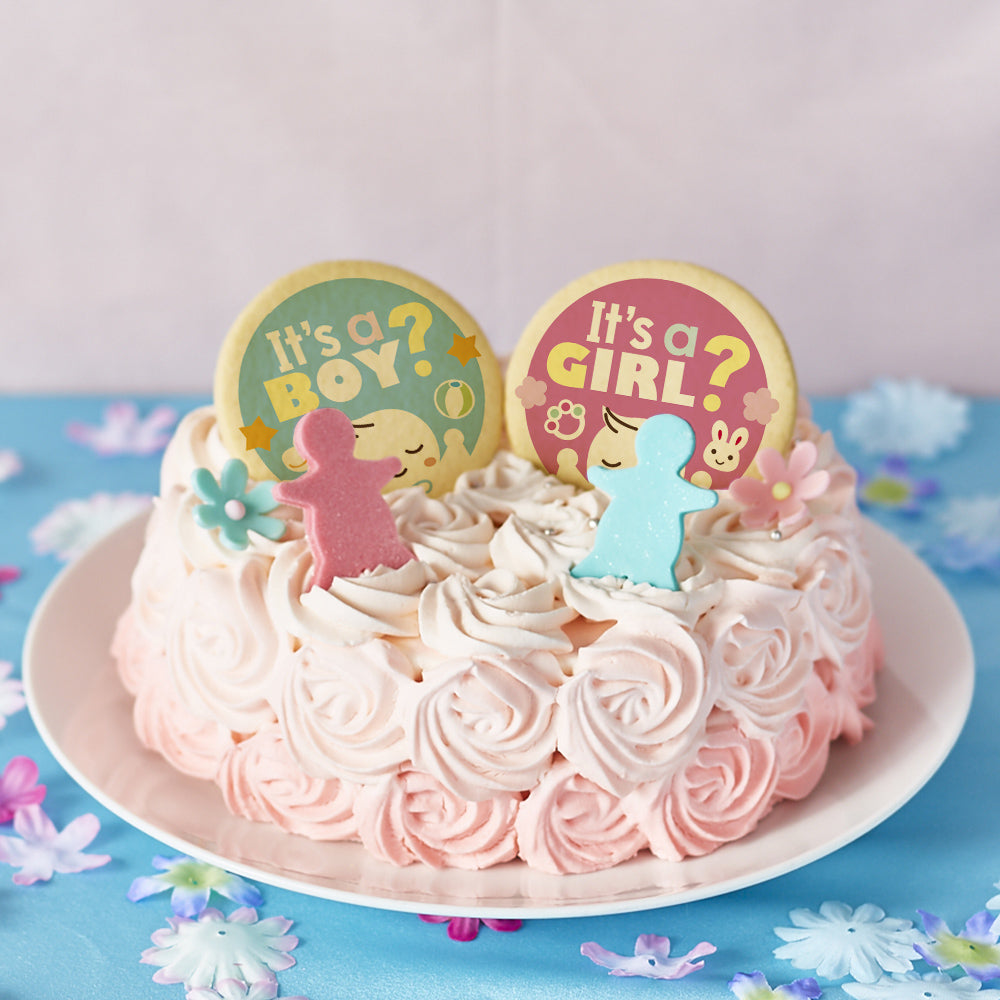 FOCETTA ジェンダー リビール ケーキ ローズ 6号 6~8名 5号 4~6名